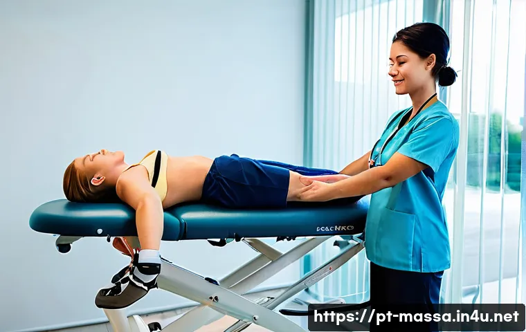 스포츠마사지사 업무 중 부상 예방 - **Image Prompt 1: Ergonomic Mastery in Sports Massage**
    A professional sports massage therapist,...